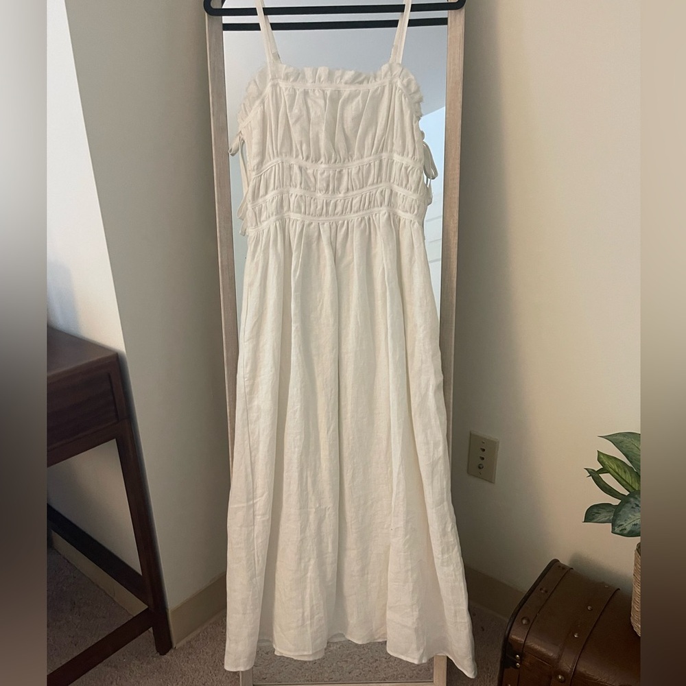 White Linen Dress